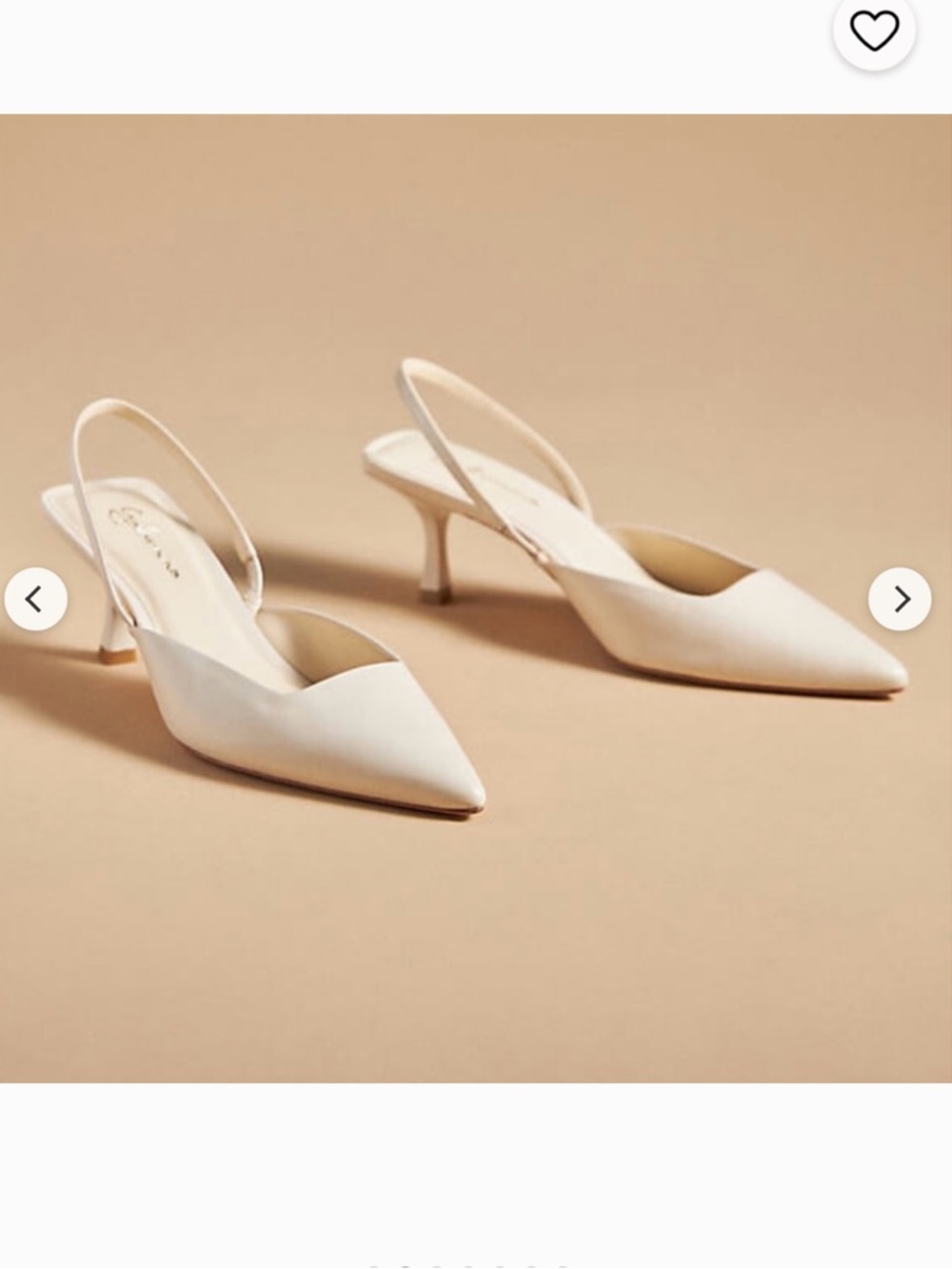 Guilhermina neutral slingback kitten heel - Picture 2 of 6